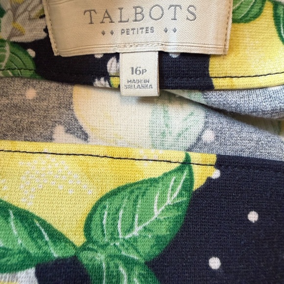 Talbots lemon print skirt, size 16petite. - Picture 3 of 4